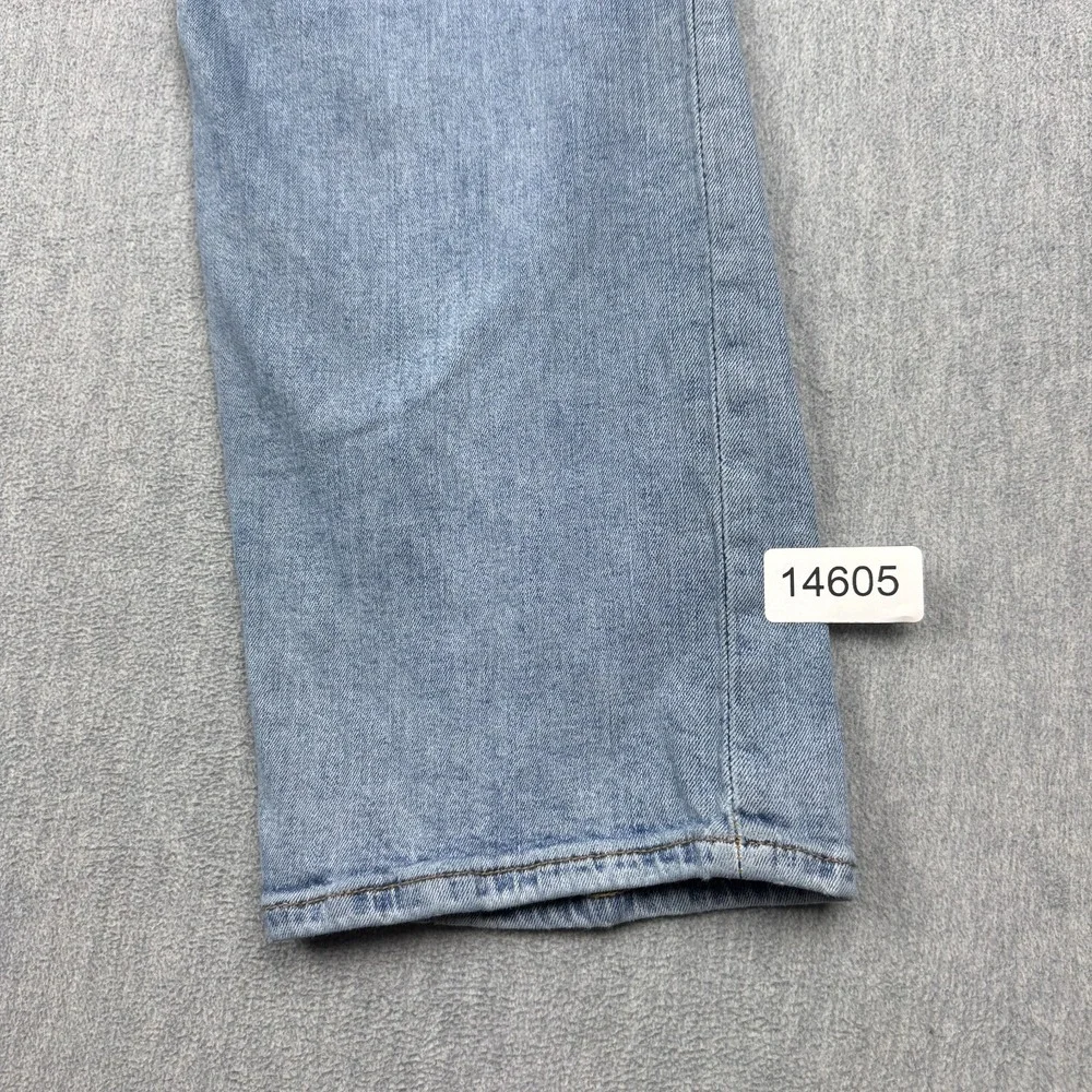 True Religion Jeans Mens 34 Blue Ricky Relaxed Straight Flap Pocket Light Wash